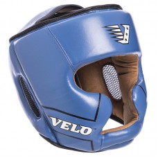 Шолом боксерський з повним захистом шкіряний Velo L синій, код: VL-2219_LBL-S52