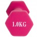 Гантели для фитнеса FitGo Радуга с неопреновым покрытием 1x1 кг розовый, код: TA-0001-1_P-S52