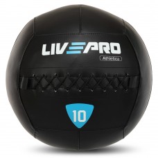 М"яч набивний медичний для кросфіту LiveUp 10кг, чорний, код: LP8103-10