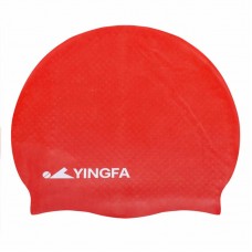 Шапочка для плавання силіконова для дорослих Yingfa червоний, код: C0068_R