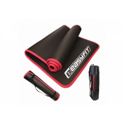 Килимок для йоги та фітнесу EasyFit Flex Pro 1810х610х10 мм, чорний з червоним кантом, код: EF-19192-BK-EF