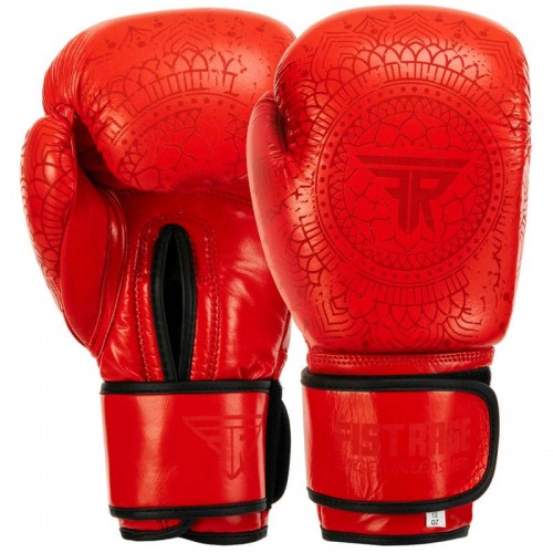 Боксерські рукавиці шкіряні Fistrage 12 унцій, червоний, код: VL-5543_12R