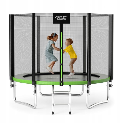 Батут із зовнішньою сіткою 4Fizjo Classic 8FT 252 см Black/Green, код: P-5907739314123