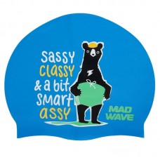 Шапочка для плавання силіконова юніорська MadWave Junior Smart Assy, синій, код: M057002_BL