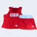 Жіноча форма для занять боксом Adidas Olympic Woman GBR (шорти-спідниця + майка), розмір S, червона, код: 15561-894