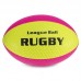 М"яч для регбі PlayGame Rugby Liga ball №9 білий-салатовий, код: RG-0391_WLG-S52