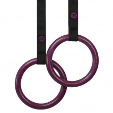 Кільця гімнастичні для кросфіту Ezous ABS Gym Rings d-28мм, чорний-фіолетовий, код: E-01