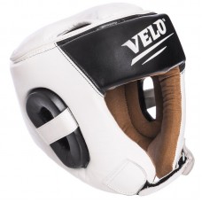 Шолом боксерський відкритий Velo шкіряний з посиленим захистом верхівки XL, білий, код: VL-2211_XLW-S52