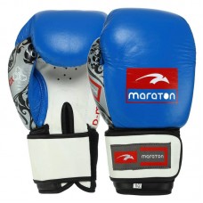 Боксерський набір 2в1 (рукавички та сумка) Maraton Dmax 14 унцій, синій-білий, код: MRT-C4_14BLW