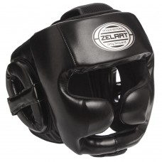 Шлем боксерский с полной защитой Zelart L, черный-серебряный, код: BO-1367_LBK-S52