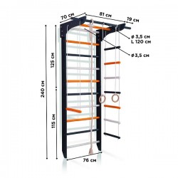 Спортивний куточок SportBaby 8-Lux 760х2400 мм, чорний, код: 8-Lux 1-240