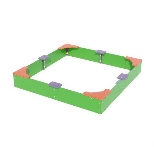 Пісочниця середня з кутовими сидіннями Miros 2150х2150х320 мм, код: DIO203.2 Пісочниця середня з кутовими сидіннями Miros 2150х2150х320 мм, код: DIO203.2