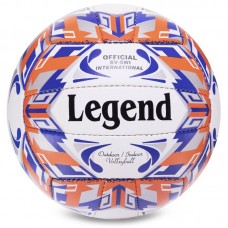 М"яч волейбольний Legend №5 PU білий-синій-помаранчевий, код: VB-3125_WBLOR-S52