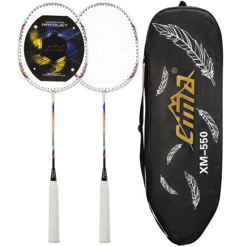 Набір для бадмінтону в чохлі Cima білий-синій-помаранчевий, код: XM-550-S52