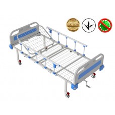 Ліжко медичне функціональне Атон КФ-2-МП-БП-ОП-К125 з пластиковими бильця, огорожами і колесами, код: 1582413265-A Ліжко медичне функціональне Атон КФ-2-МП-БП-ОП-К125 з пластиковими бильця, огорожами і колесами, код: 1582413265-A