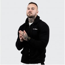 Толстовка чоловіча GymBeam Zipper Hoodie Black XL, чорний, код: 118035-GB