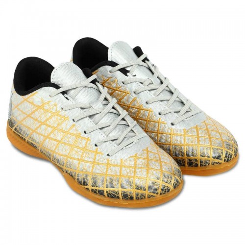 Футзалки взуття для міні-футболу дитяче Lijin, розмір 35, срібний-золотий, код: 333-35-39-2_35