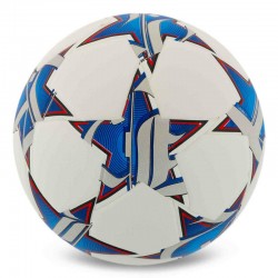 М"яч футбольний Stars PU №5, білий-синій, код: FB-7588_BL