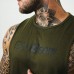 Майка GymBeam Clothing Cut Off Military S, зелений, код: 12332-GB