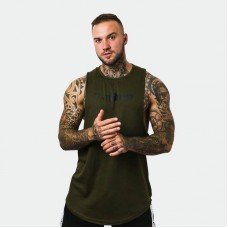 Майка GymBeam Clothing Cut Off Military S, зелений, код: 12332-GB