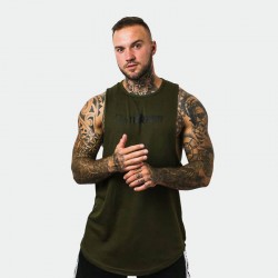 Майка GymBeam Clothing Cut Off Military S, зелений, код: 12332-GB