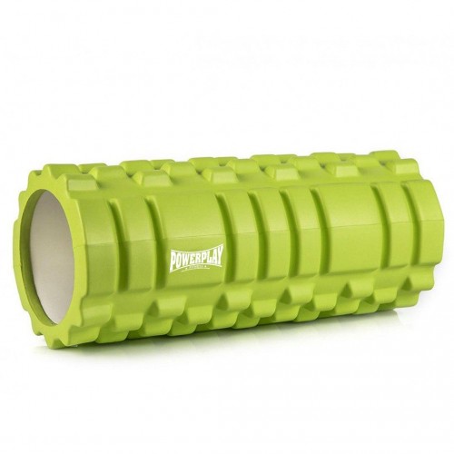 Масажний ролик (роллер) PowerPlay Massage Roller 330х140 мм, зелений, код: PP_4025_Green