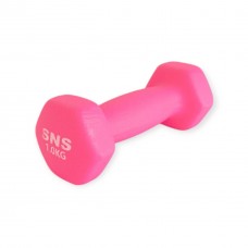 Гантель вінілова Матова SNS 1х1 кг, рожевий, код: 13538-SNS Гантель вінілова Матова SNS 1х1 кг, рожевий, код: 13538-SNS