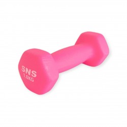 Гантель вінілова Матова SNS 1х1 кг, рожевий, код: 13538-SNS