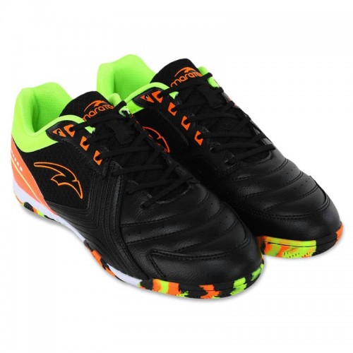 Взуття для футзалу чоловічі Maraton розмір 45, чорний-салатовий-помаранчевий, код: 230506-1_45BK