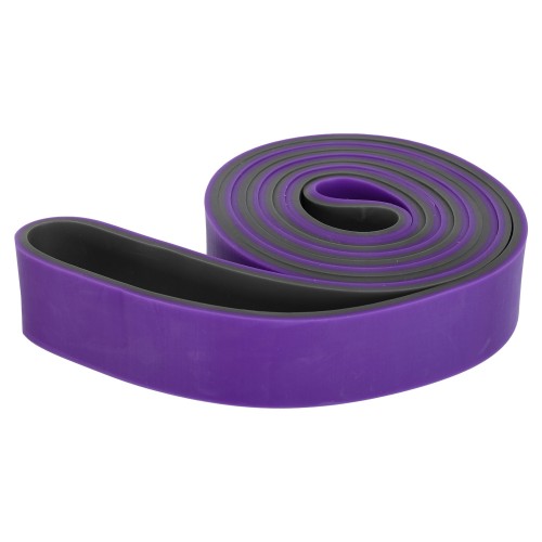 Гума петля для підтягувань та тренувань стрічка силова двошарова FitGo Dual Power Band M (16-39 кг) фіолетовий-сірий, код: 8037-32-S52