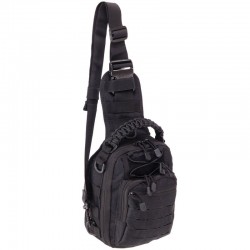 Рюкзак тактичний патрульний однолямочний Tactical чорний, код: ZK-14_BK