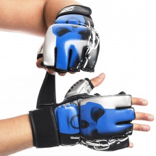 Рукавички для змішаних єдиноборств MMA Zelart розмір L, чорний-синій, код: BO-1319_LBKBL