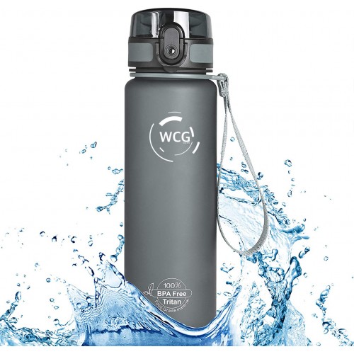 Спортивна пляшка для води WCG Grey 0.5 л, код: WCG Grey-001-IF