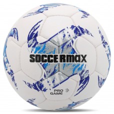 М"яч футбольний Soccermax №5 PU, білий-синій, код: FB-9493_WBL