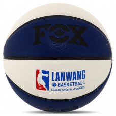 М'яч баскетбольний Fox PU Lanwang №7 синій-білий, код: BA-8976-S52