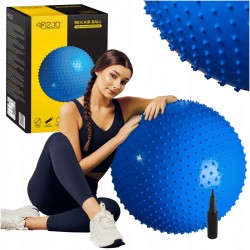 М"яч для фітнесу (фітбол) масажний 4Fizjo Anti-Burst 65 см, синій, код: 4FJ0616