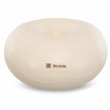 Фітбол м'яч для балансу Пончик сатин Bloom 450 мм, білий, код: LB7053_W