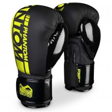 Рукавички боксерські Phantom Apex Elastic Neon Black/Yellow, 12 унцій, код: PHBG2300-12