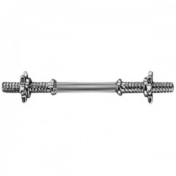 Ручка гантельна з замками HouseFit D = 30 mm, код: BR-35S Ручка гантельна з замками HouseFit D = 30 mm, код: BR-35S