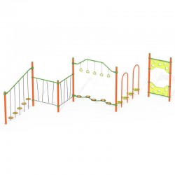 Ігровий комплекс InterAtletika Канатний зиґзаґ 8816х2091х2555 мм, код: LK823-SM