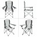 Стілець KingCamp Arms Chairin Steel 830x530x960 мм, чорний-сірий, код: KC3818 Black/Medium Grey