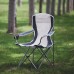 Стілець KingCamp Arms Chairin Steel 830x530x960 мм, чорний-сірий, код: KC3818 Black/Medium Grey