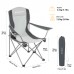 Стілець KingCamp Arms Chairin Steel 830x530x960 мм, чорний-сірий, код: KC3818 Black/Medium Grey