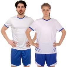 Футбольна форма PlayGame Lingo L, ріст 160-170, білий-синій, код: LD-5018_LWBL