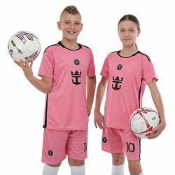 Форма футбольна дитяча Inter Miami Messi 10 домашня 2024, розмір 28, зріст 145-150, рожевий-чорний, код: CO-3643_28