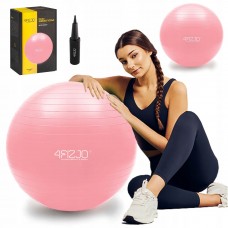 М"яч для фітнесу (фітбол) 4Fizjo 65 см Anti-Burst Pink, код: 4FJ0401