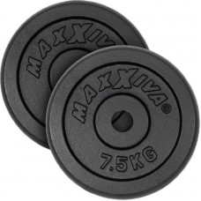 Набір дисків Maxxiva 2х7,5 кг, чорний, код: M-10085419-IN Набір дисків Maxxiva 2х7,5 кг, чорний, код: M-10085419-IN