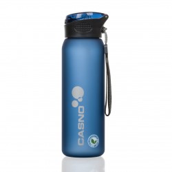 Пляшка для води Casno 600 мл з соломинкою, синя, код: KXN-1196_Blue
