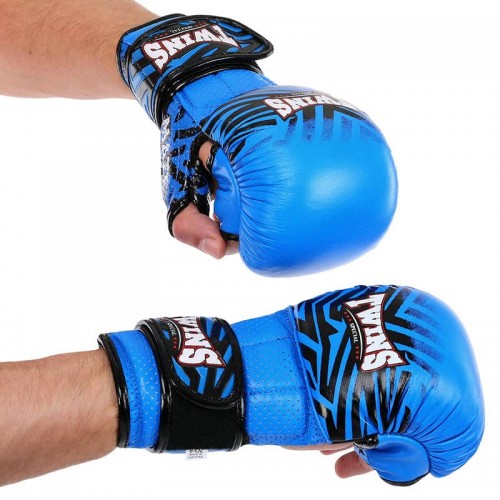 Рукавиці для рукопашного бою Twins 8oz, синій, код: BO-5069_8BL