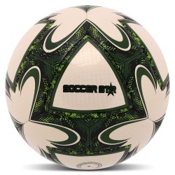 М"яч футбольний Hybrid Soccer Star To-Town №5 PU, білий-зелений, код: FB-4491-S52